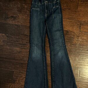 Free People  Stretch Denim Flared Leg Jeans